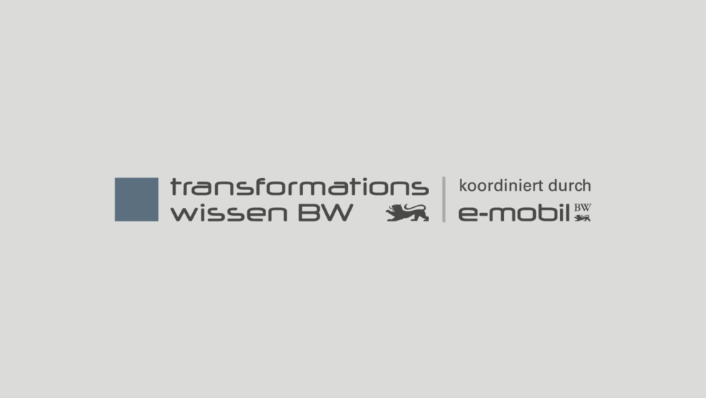 Logo von Transformationswissen BW, koordiniert durch e-mobil BW